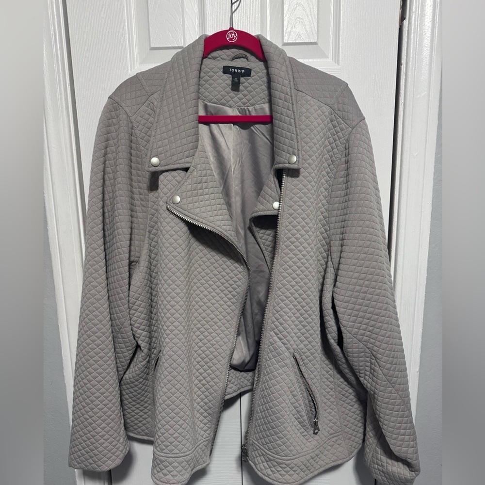 Torrid Gray Quilted Jacket